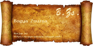 Bogya Zsuzsa névjegykártya